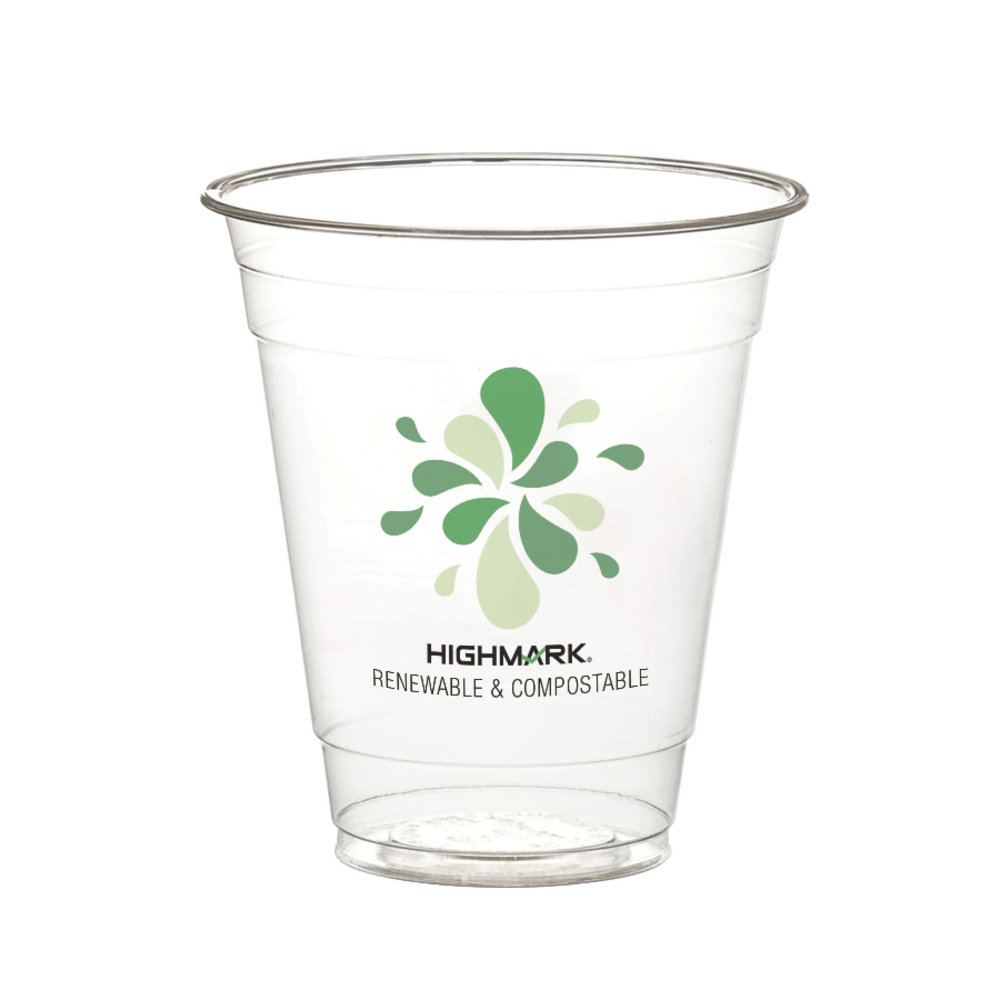 Highmark ECO Compostable Plastic Cups, 12 Oz, Clear, Pack Of 500