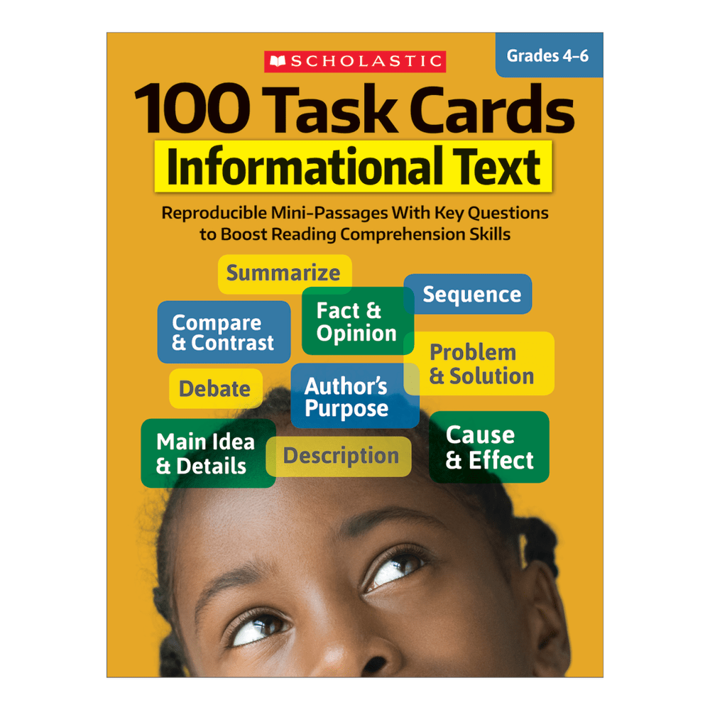 Scholastic 100 Task Cards, Information Text, Grades 4-6