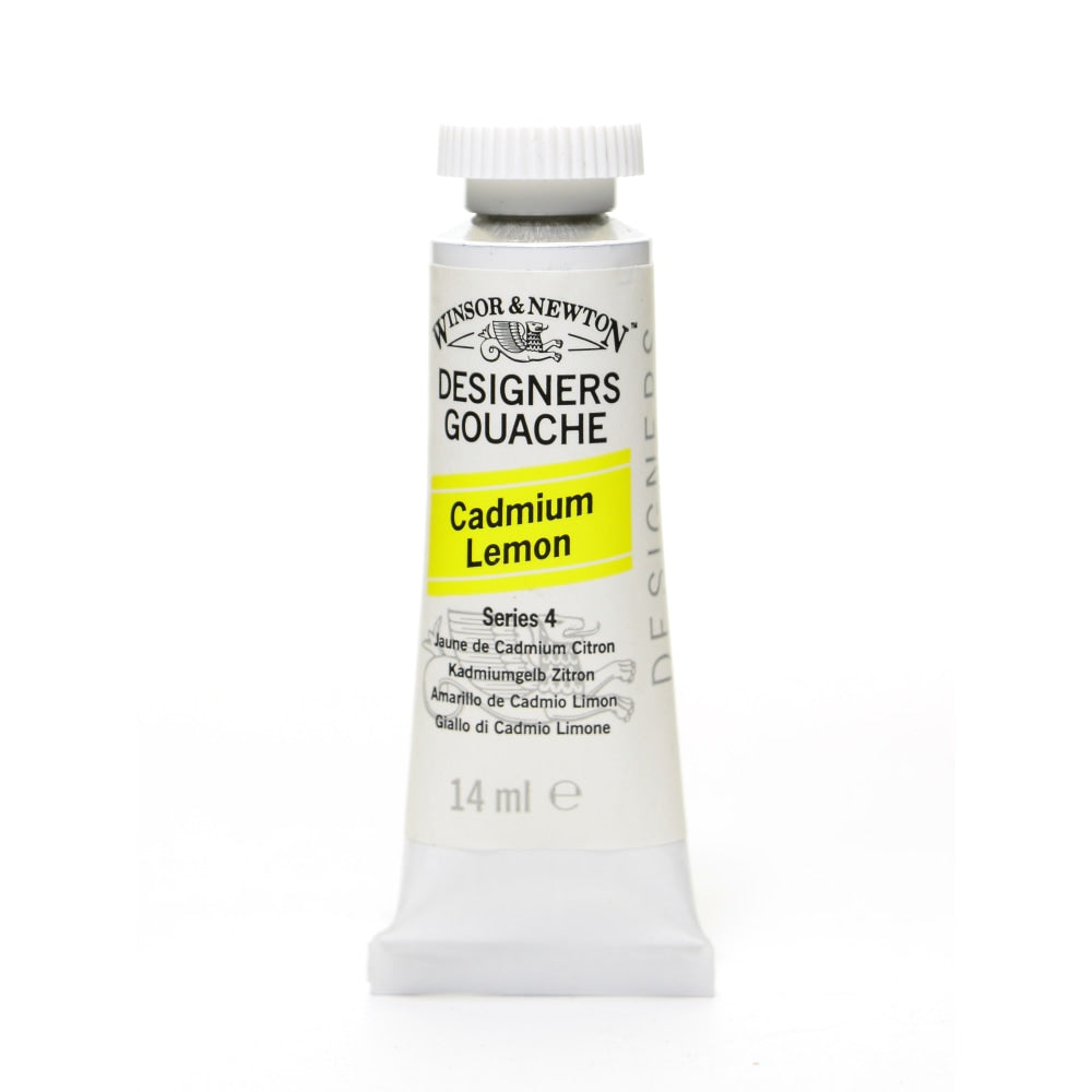 Winsor & Newton Designers Gouache, 14 mL, Cadmium Lemon, 86