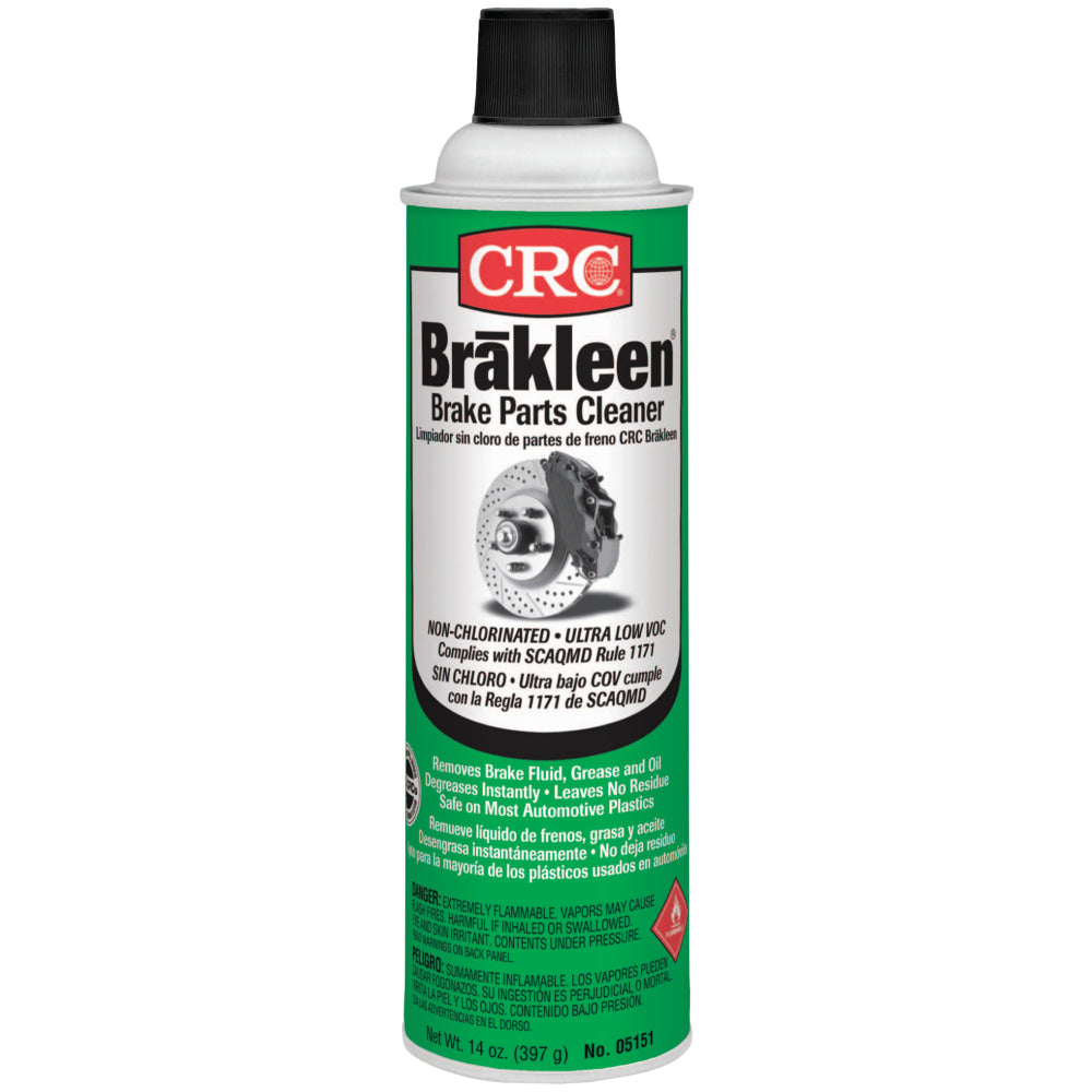 CRC Brakleen Non-Chlorinated Very Low VOC Brake Parts Cleaner, 14 Oz Can, Case Of 12