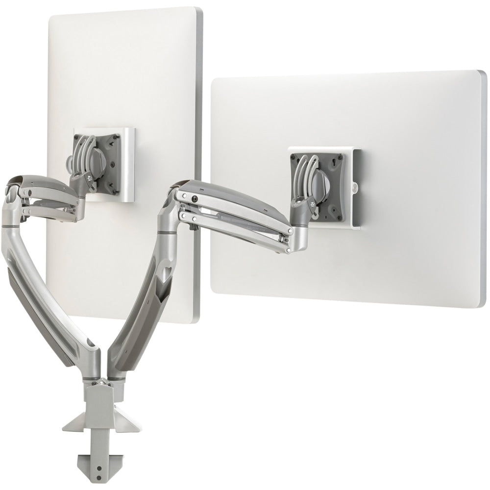 Chief Kontour Dual Desk Arm Mount - For Displays 10-38in - Silver - Height Adjustable - 2 Display(s) Supported - 10in to 30in Screen Support - 50 lb Load Capacity - 75 x 75, 100 x 100 - VESA Mount Compatible - 1 Each