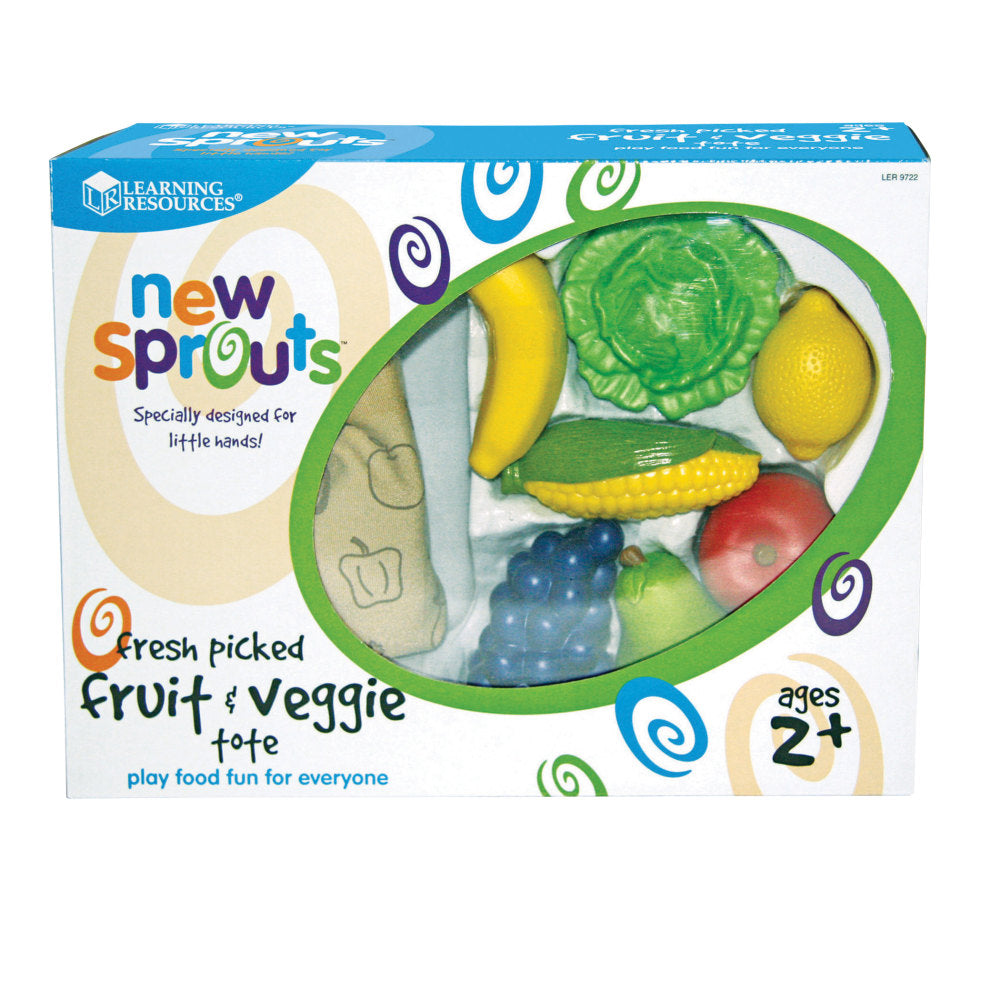 Learning Resources New Sprouts Fresh Picked Fruit And Veggie Tote Set, Pre-K To Grade 2