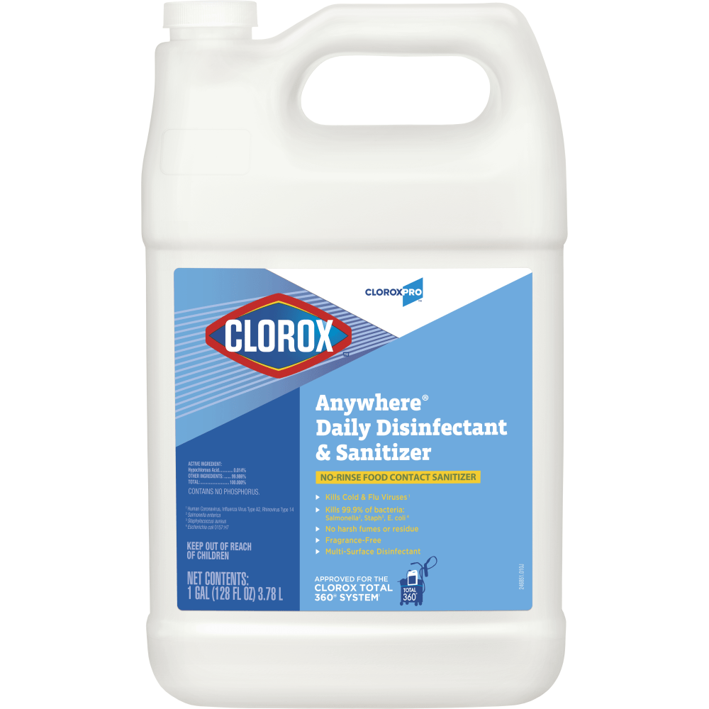 CloroxPro Anywhere Daily Disinfectant and Sanitizing Bottle, 128 Ounces (Pack of 4)