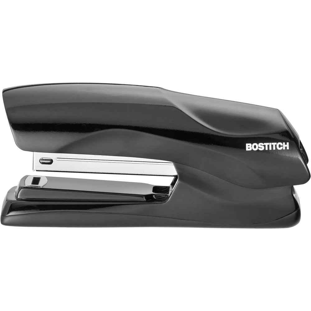 Bostitch Antimicrobial Flat Clinch 40-Sheet Stapler, Full Strip, Black