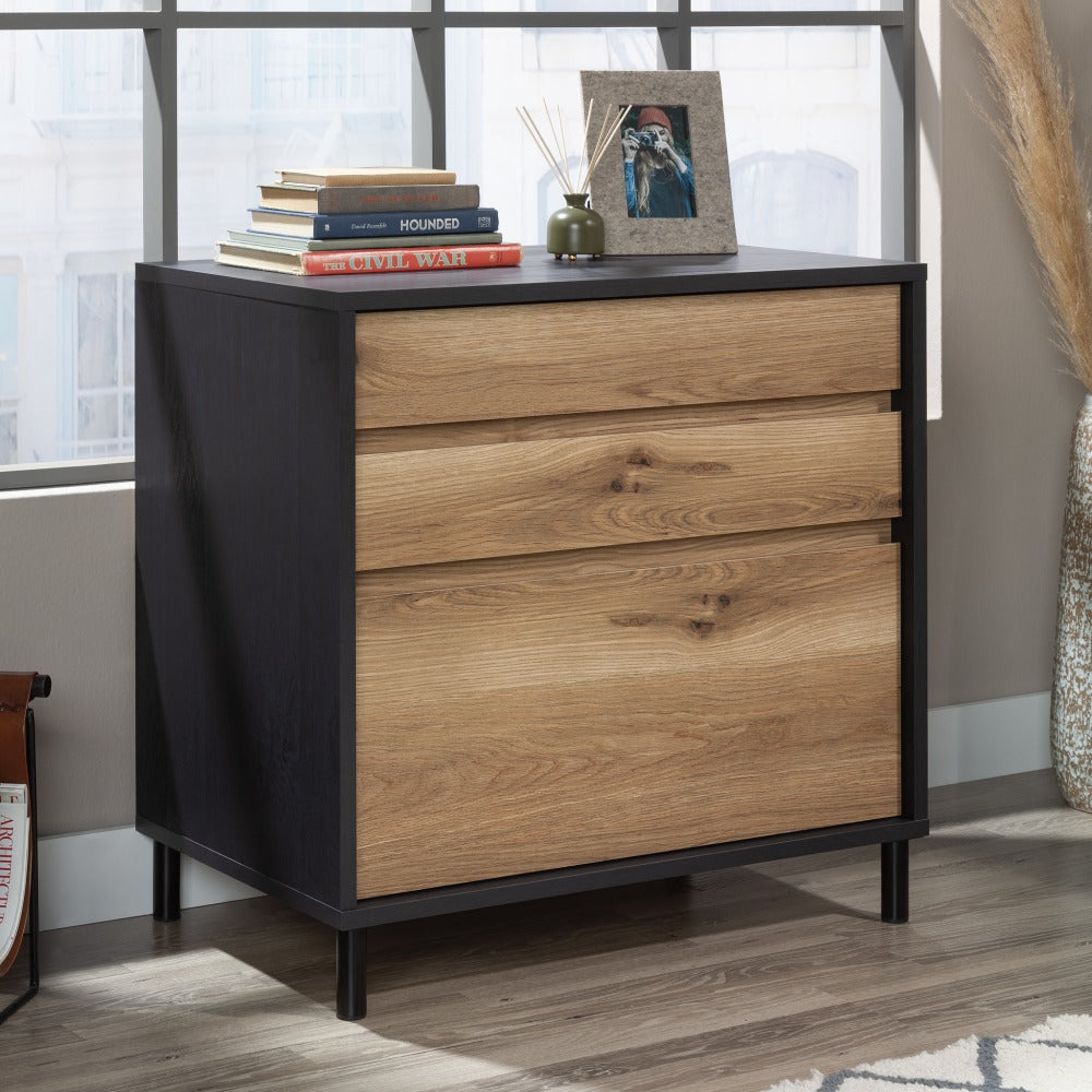 Sauder Acadia Way 30-1/3inW x 19-1/2inD Lateral 3-Drawer File Cabinet, Raven Oak/Timber Oak