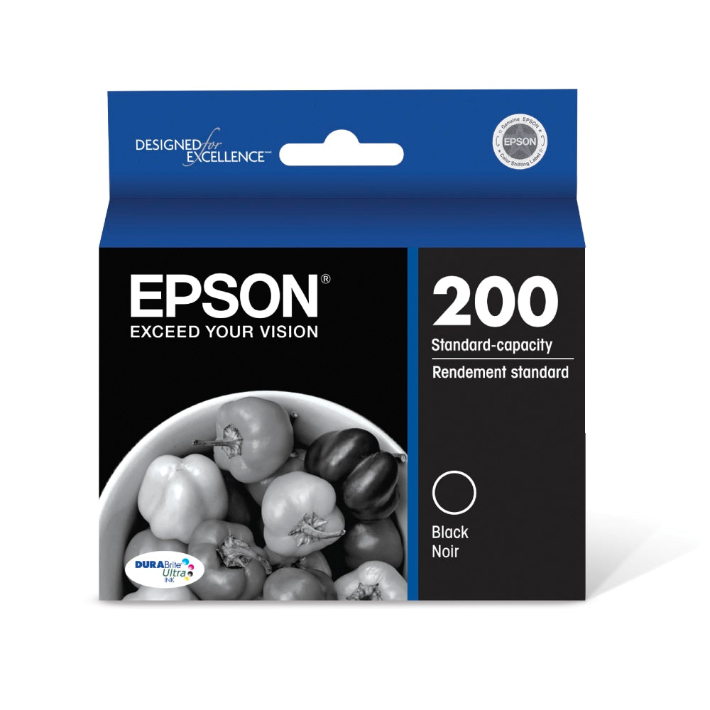 Epson 200 DuraBrite Ultra Black Ink Cartridge, T200120