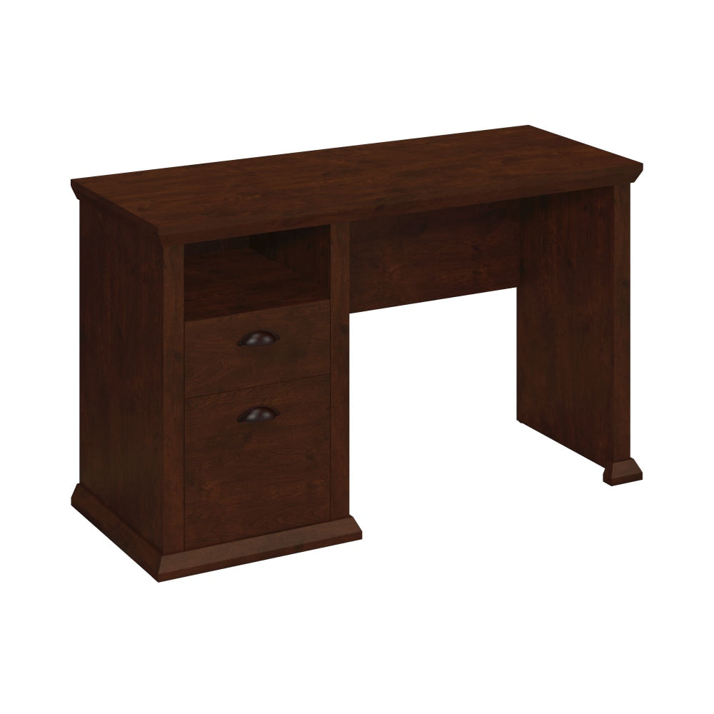 Bush Furniture Yorktown 50inW Home Office Computer Desk, Antique Cherry, Standard Delivery