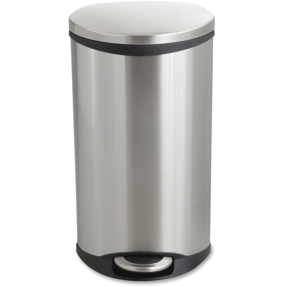 Safco Stainless Steel Step-On Medical Waste Receptacle, 7.5 Gallons, 26 1/2in x 15in x 13 1/2in, Stainless Steel