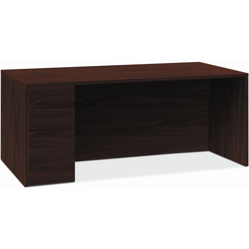 HON 10500 H105898L Pedestal Desk - 66in x 36in29.5in - 3 x Box, File Drawer(s)Left Side - Finish: Mahogany