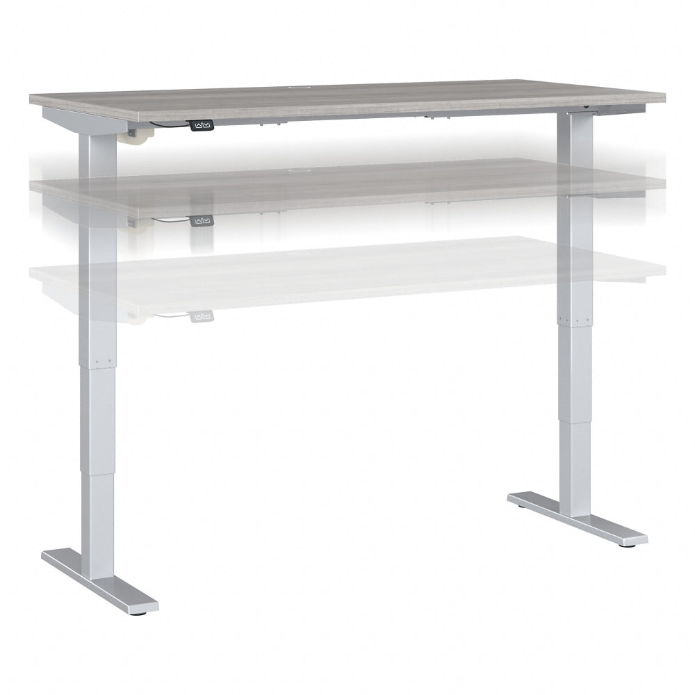 Bush Business Furniture Move 40 Series Electric Height-Adjustable Standing Desk, 28-1/6inH x 59-4/9inW x 29-3/8inD, Platinum Gray/Cool Gray Metallic, Standard Delivery