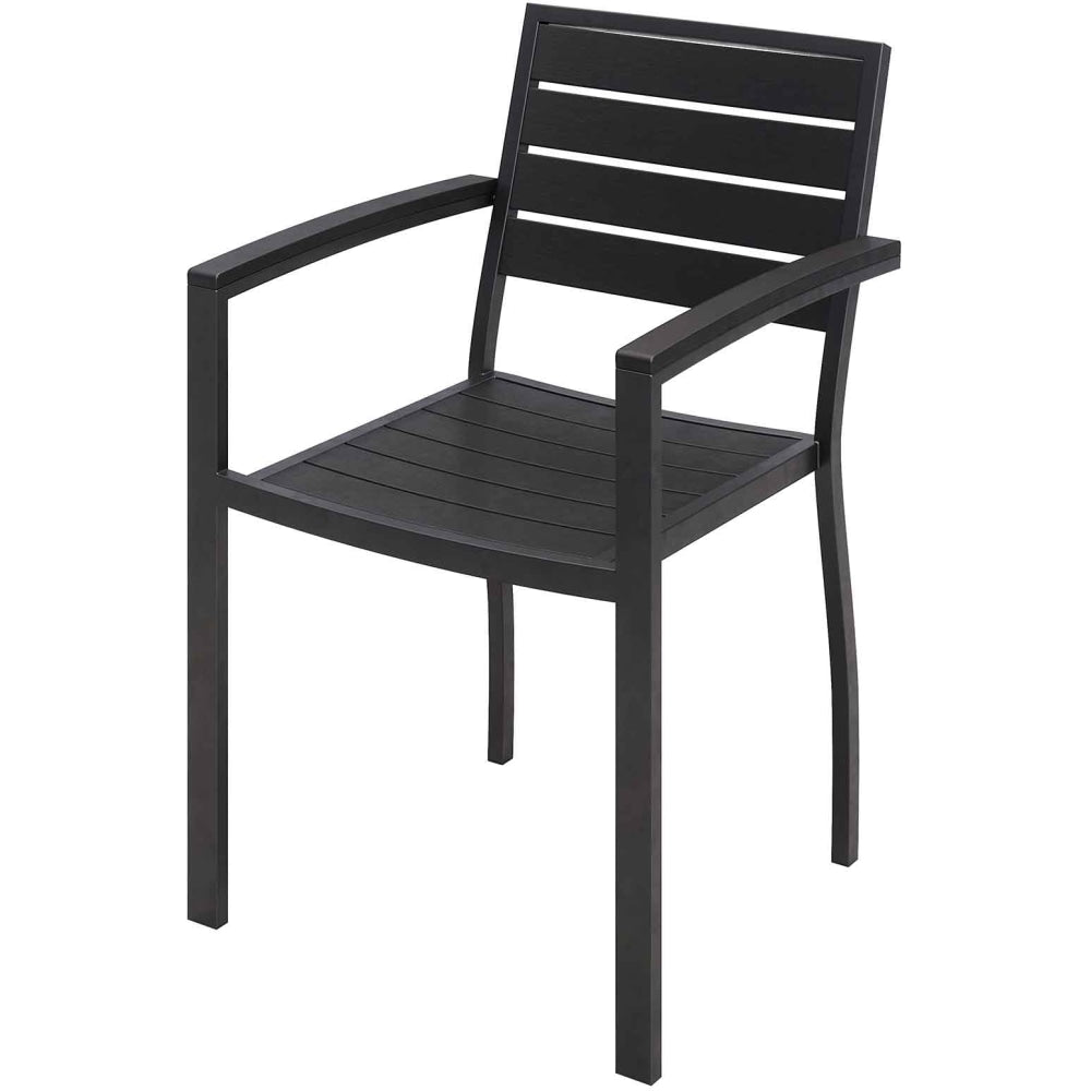 KFI Studios Eveleen Outdoor Arm Chair, Black