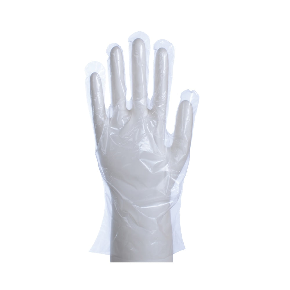 Daxwell Embossed Cast Polyethylene Gloves, Small, Clear, 100 Gloves Per Box