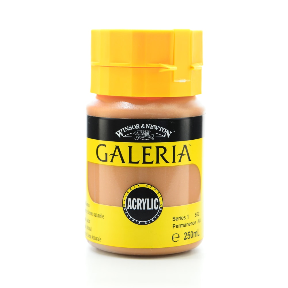 Winsor & Newton Galeria Flow Formula Acrylic Colors, 250 mL, Raw Sienna, 552, Pack Of 2