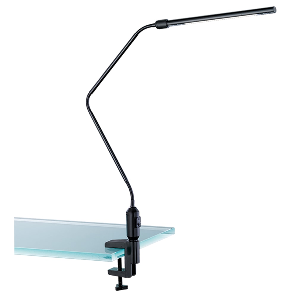 Realspace LED Gooseneck Lamp, Adjustable, 22-1/2inH, Black