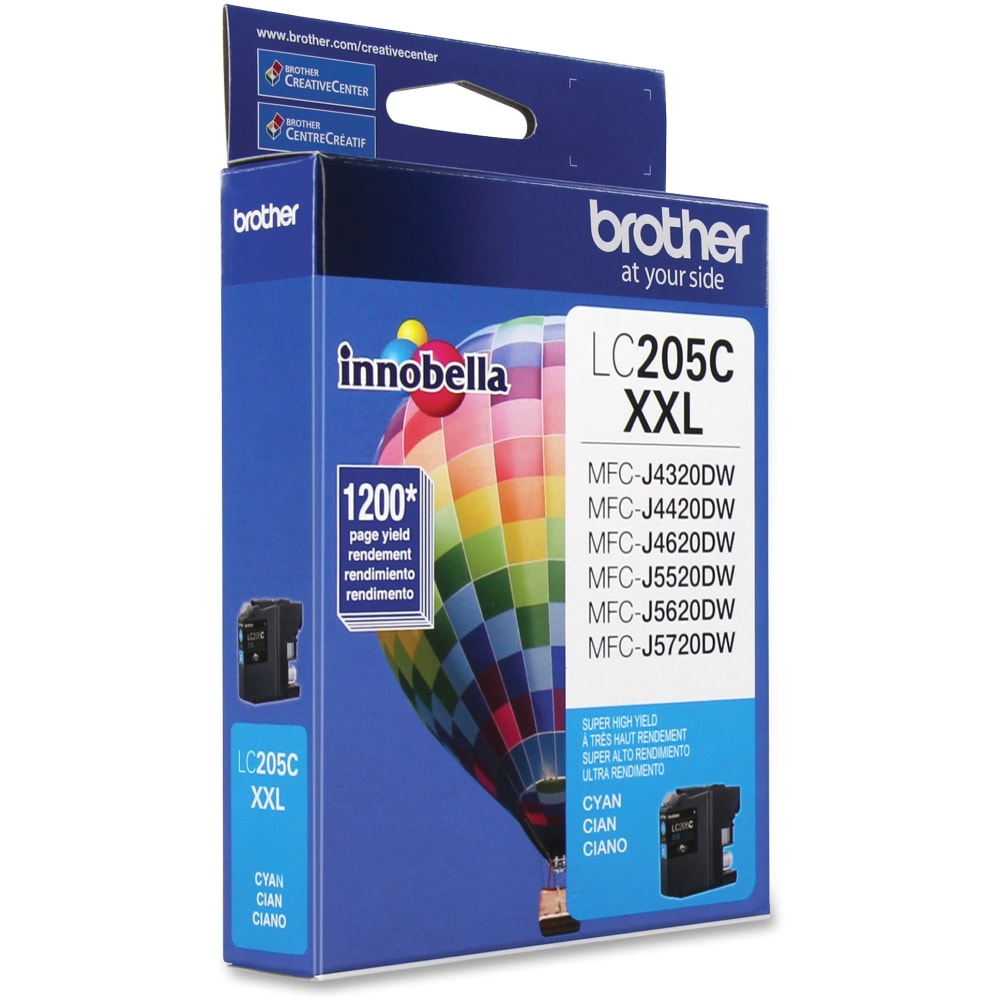 Brother LC205 Cyan Extra-High-Yield Ink Cartridge, LC205C