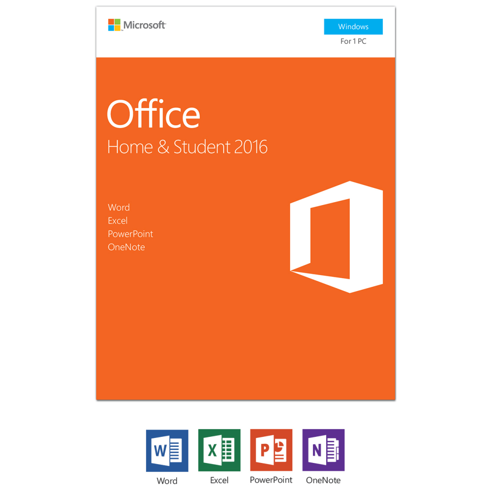 Microsoft Office Home & Student 2016, 1 PC, Product Key