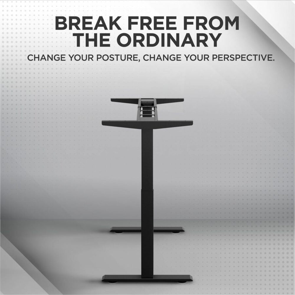 Rise Up Dual Motor Electric Standing Desk Frame with Memory Adjustable Height 27.2-45.3in Black