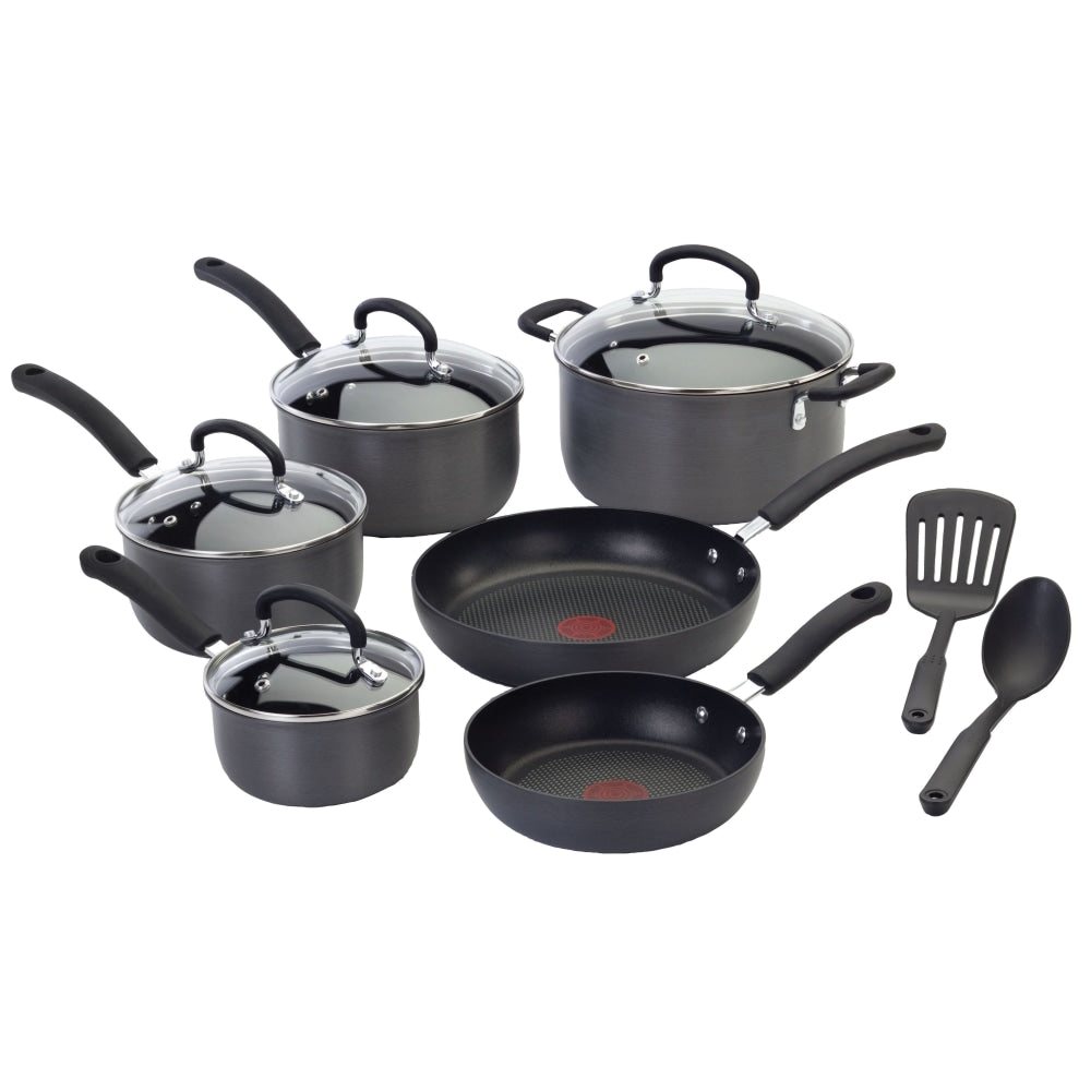 T-Fal Ultimate Hard Anodized 12-Piece Cookware Set, Black