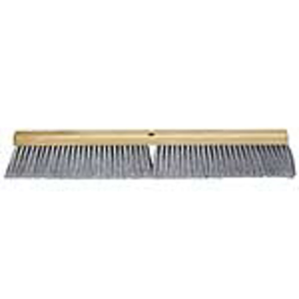 Proline 24in Push Broom, Flagged Polypropylene, Gray