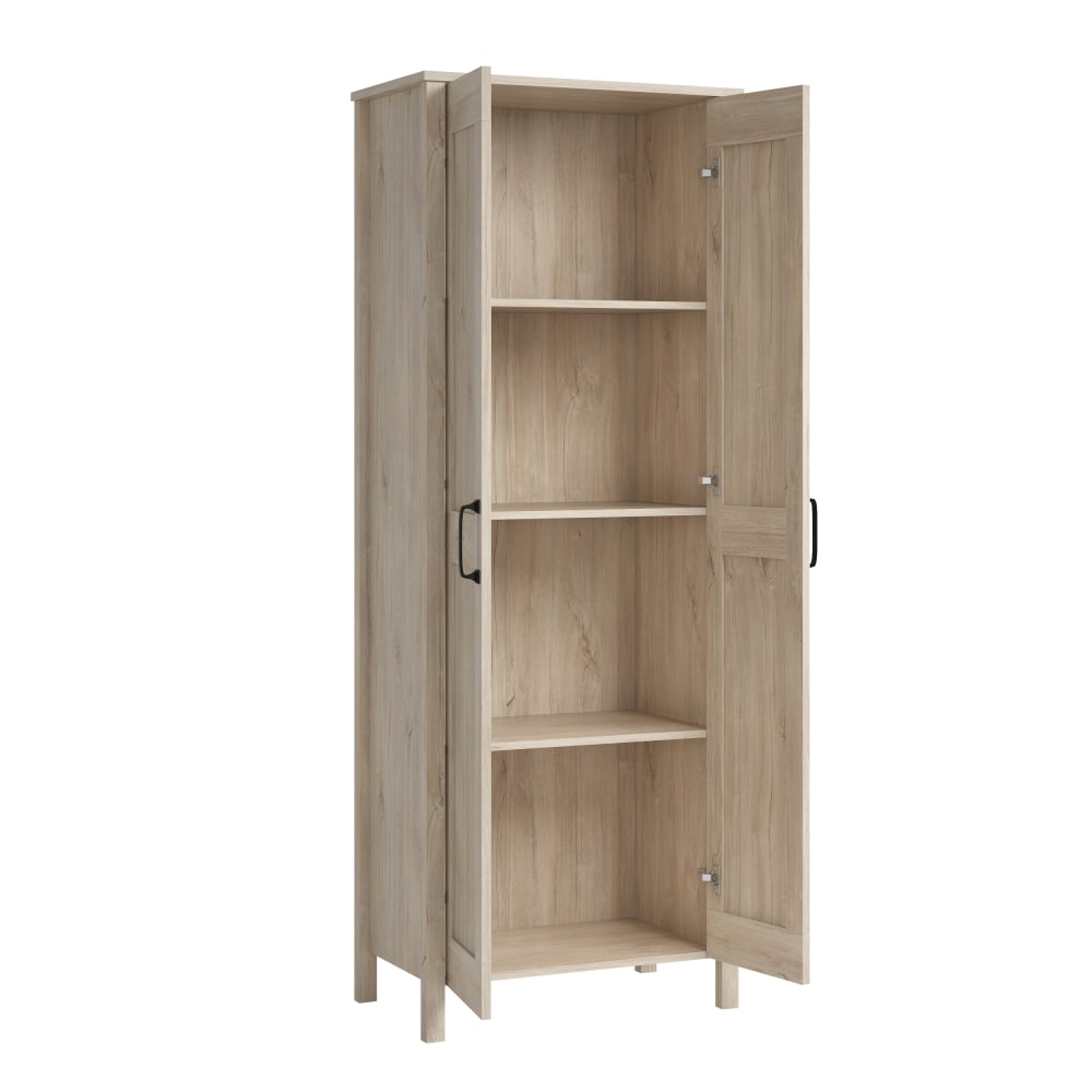 Sauder Select 28inW 2-Door Storage Cabinet, Chalk Oak