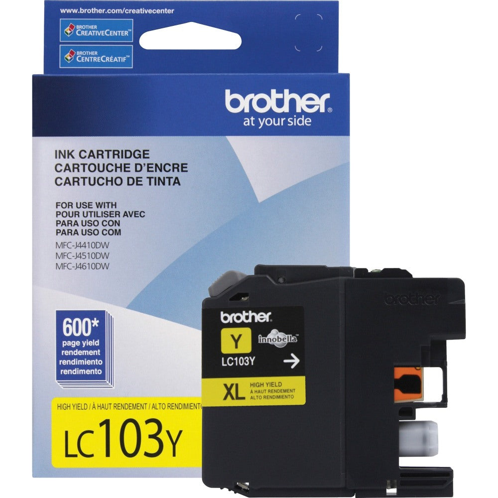 Brother LC103 Yellow Ink Cartridge, LC103Y