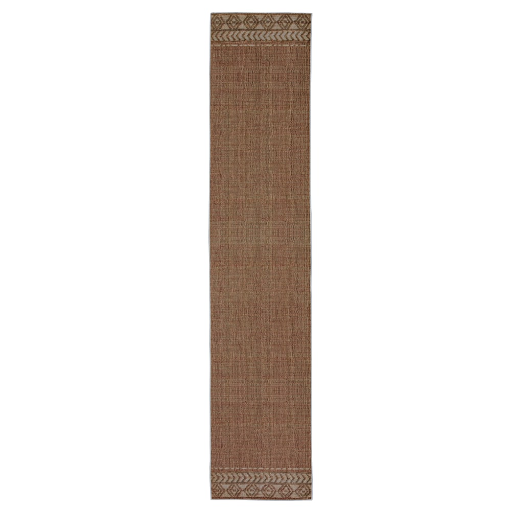 Linon Aria Area Rug, 2ft x 10ft, Verica Copper/Cream