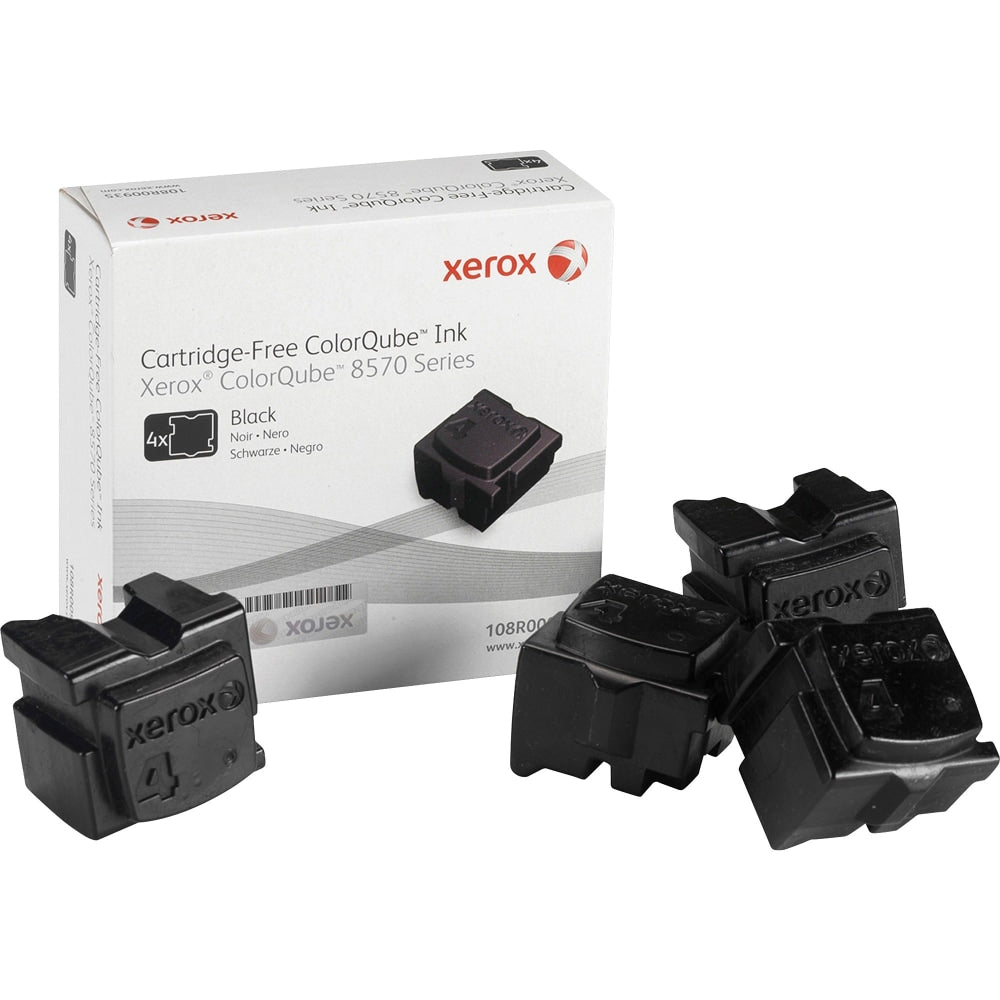 Xerox 8570 ColorQube Black Solid Ink, Pack Of 4, 108R00930