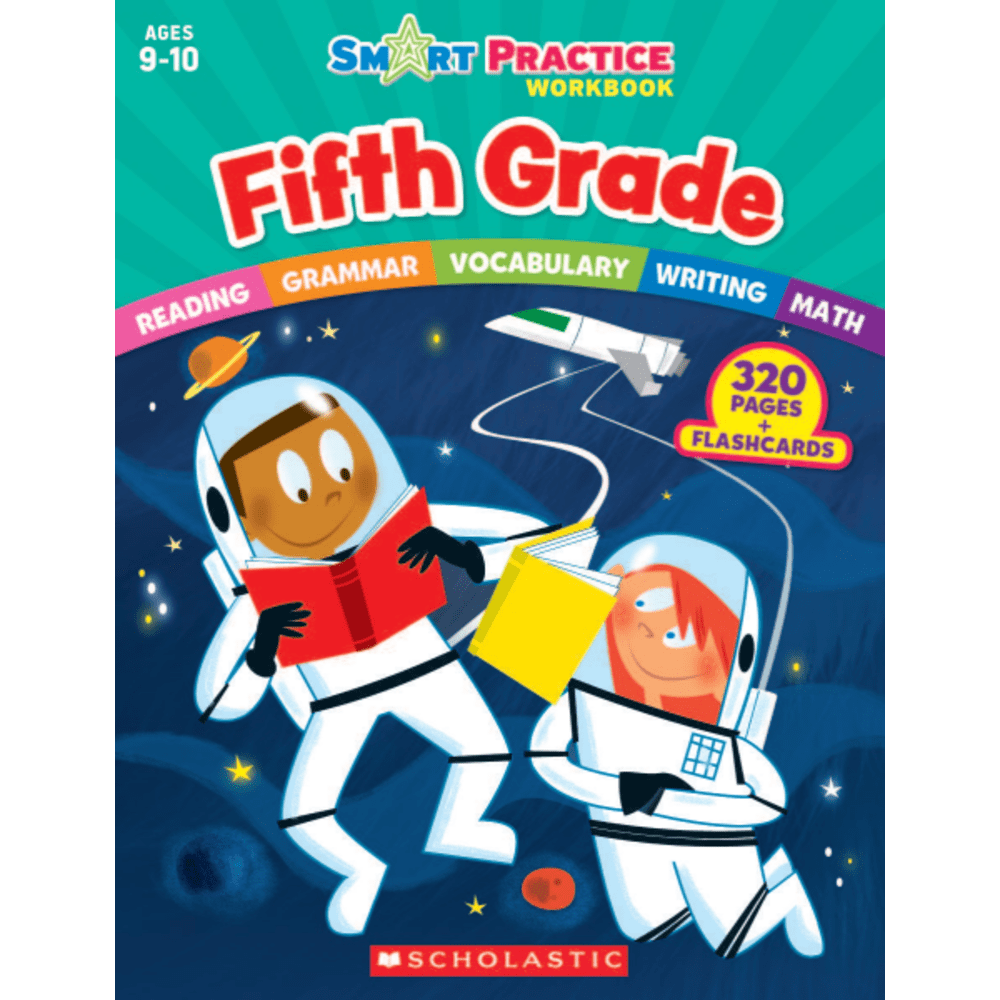 Scholastic Smart Practice Workbook With 48 Flash Cards, Grade 5