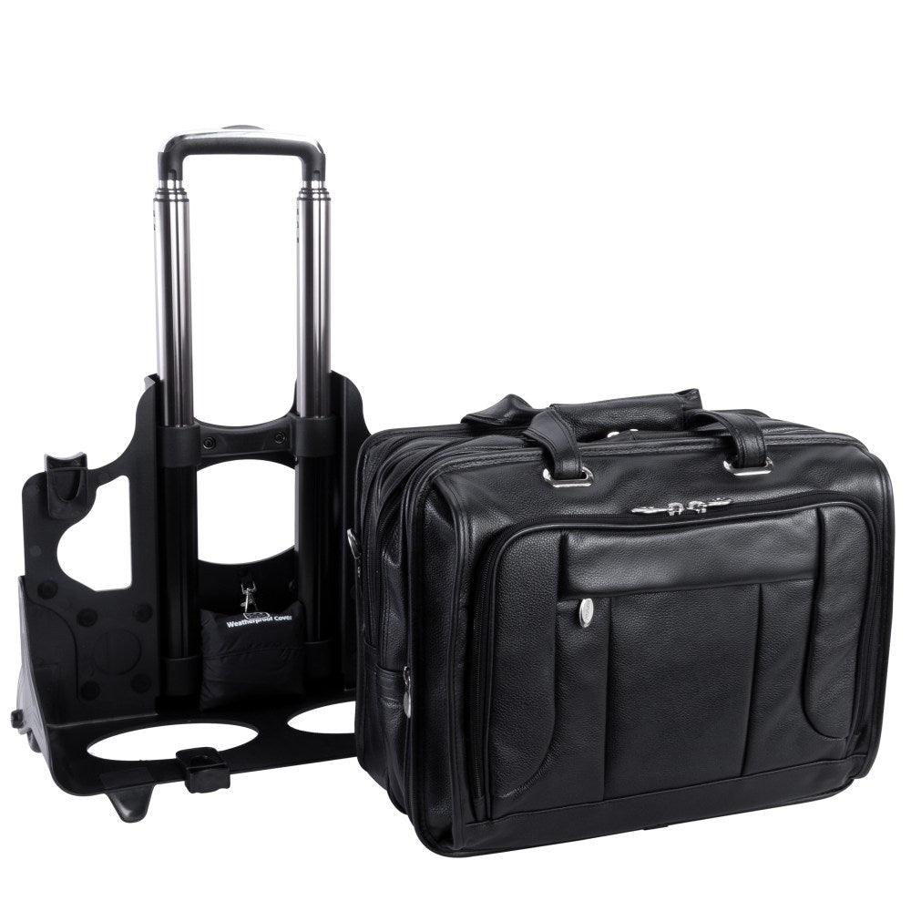 McKleinUSA West Town S Series Checkpoint-Friendly Wheeled Laptop Case, 17in x 9.5in x 13in, Black