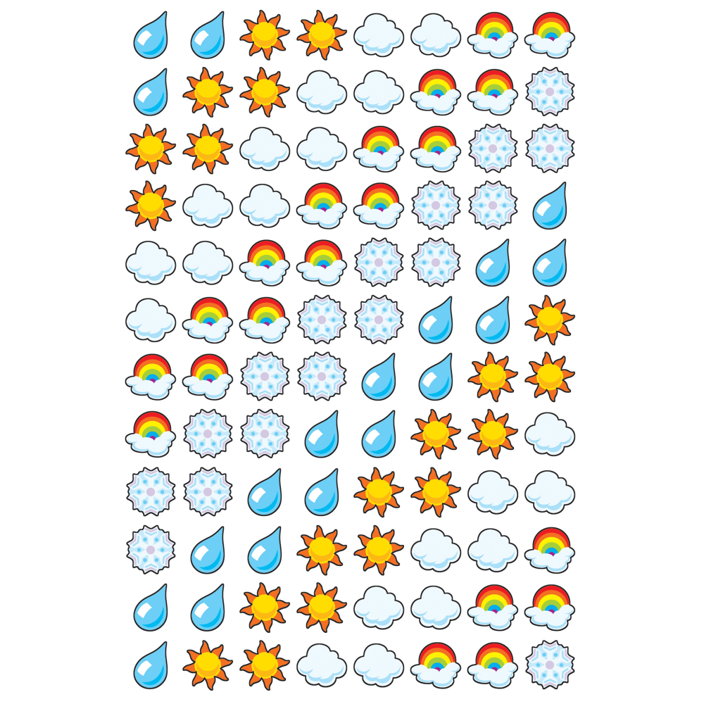 TREND Weather superShapes Stickers, 800 Per Pack, 6 Packs