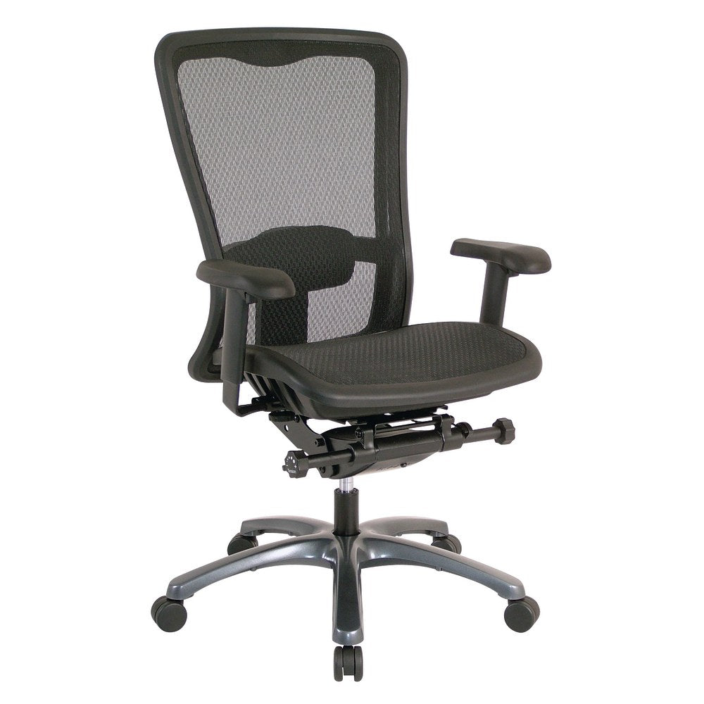 Office Star ProGrid High-Back Managers Chair, Black/Titanium