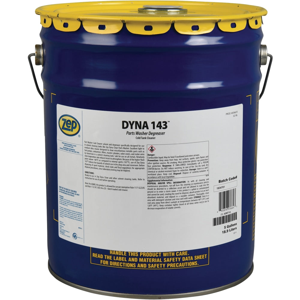 Zep Professional DYNA 143 Solvent Cleaner For Parts, 5-Gallon Pail