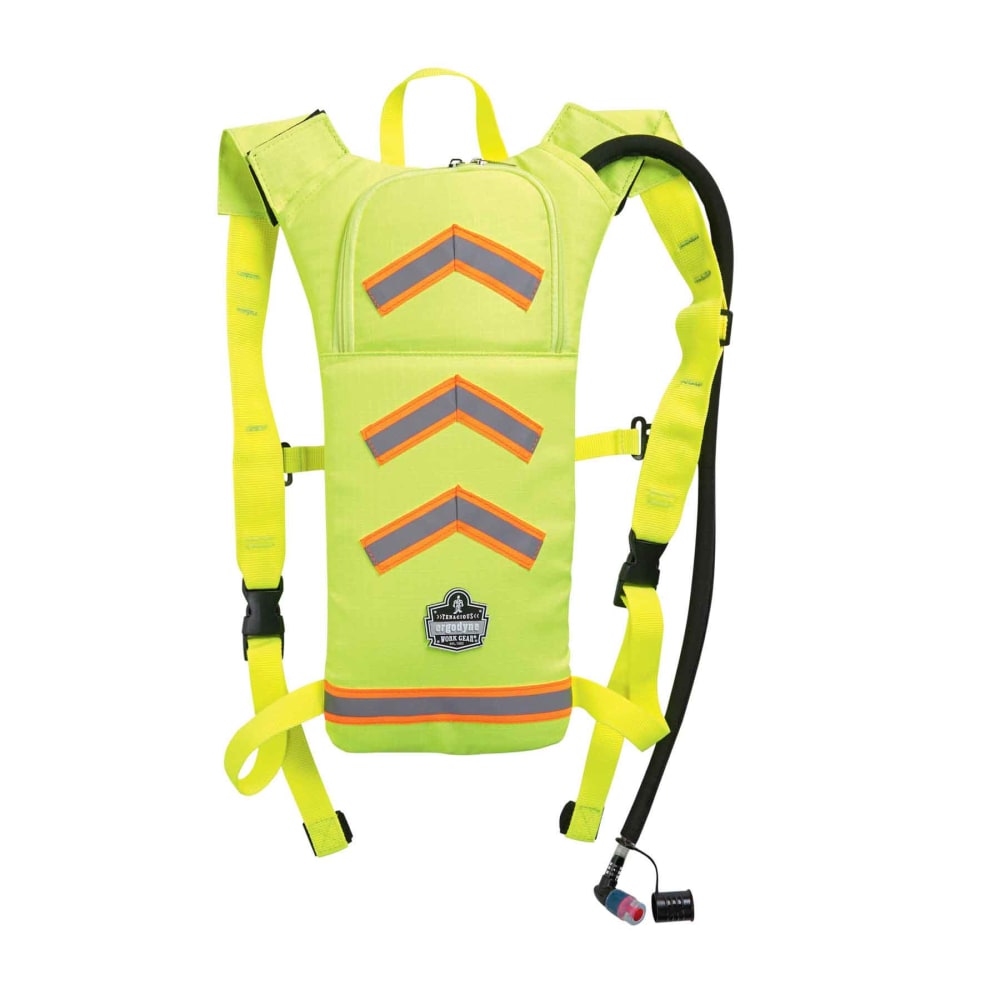 Ergodyne Chill-Its 5155 Low-Profile Hydration Pack, 70 Oz, Hi-Vis Lime