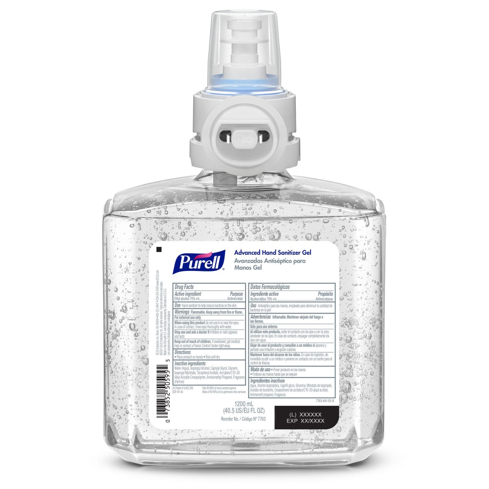 PURELL Advanced Hand Sanitizer Gel, For ES8 Touch-Free Dispensers, Clean Scent, 40.6 Oz (1200 mL), Pack Of 2 Refills