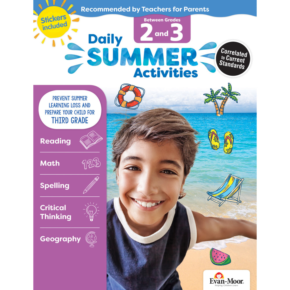 Evan-Moor Daily Summer Activities Book, Moving From 2nd Grade to 3rd Grade