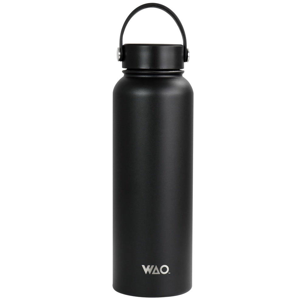 Gibson WAO Thermal Bottle With Lid, 38 Oz, Matte Black