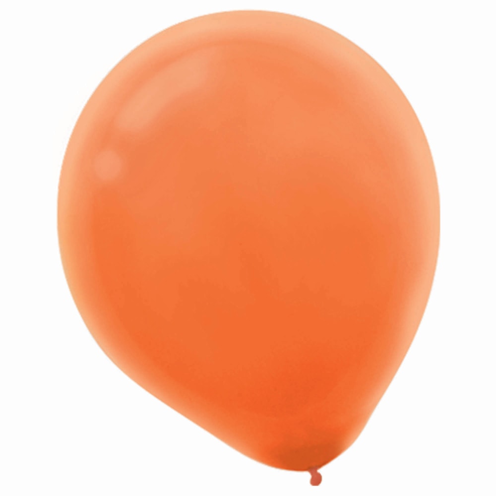 Amscan Latex Balloons, 12in, Orange Peel, 15 Balloons Per Pack, Set Of 4 Packs