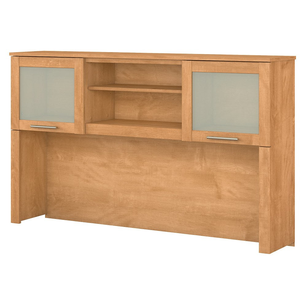 Bush Furniture Somerset 60inW L Shaped Desk Hutch, Maple Cross, Standard Delivery