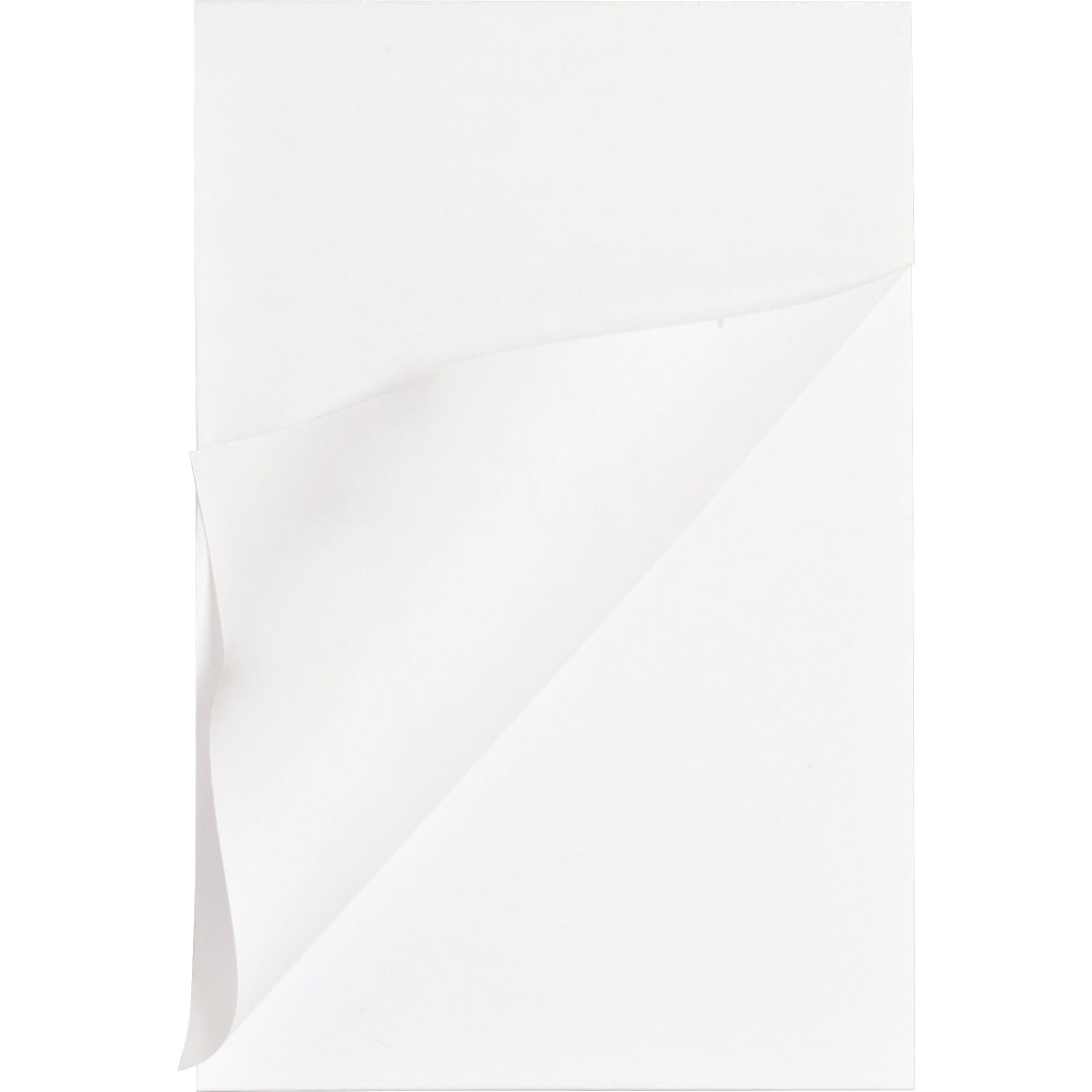 Business Source Plain Memo Pads - 100 Sheets - Plain - Glued - Unruled - 15 lb Basis Weight - 4in x 6in - White Paper - Chipboard Backing - 1 Dozen