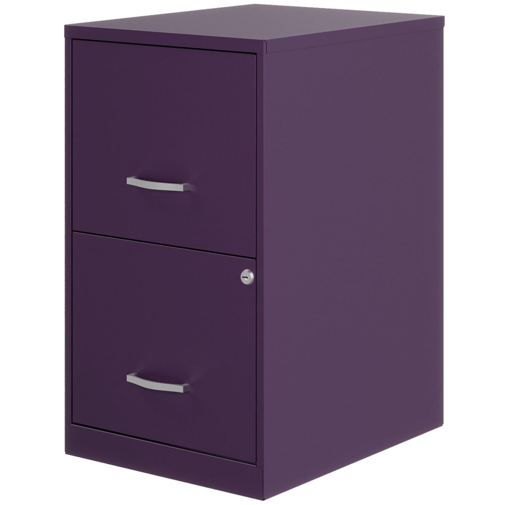 Realspace SOHO Smart 18inD Vertical 2-Drawer File Cabinet, Purple