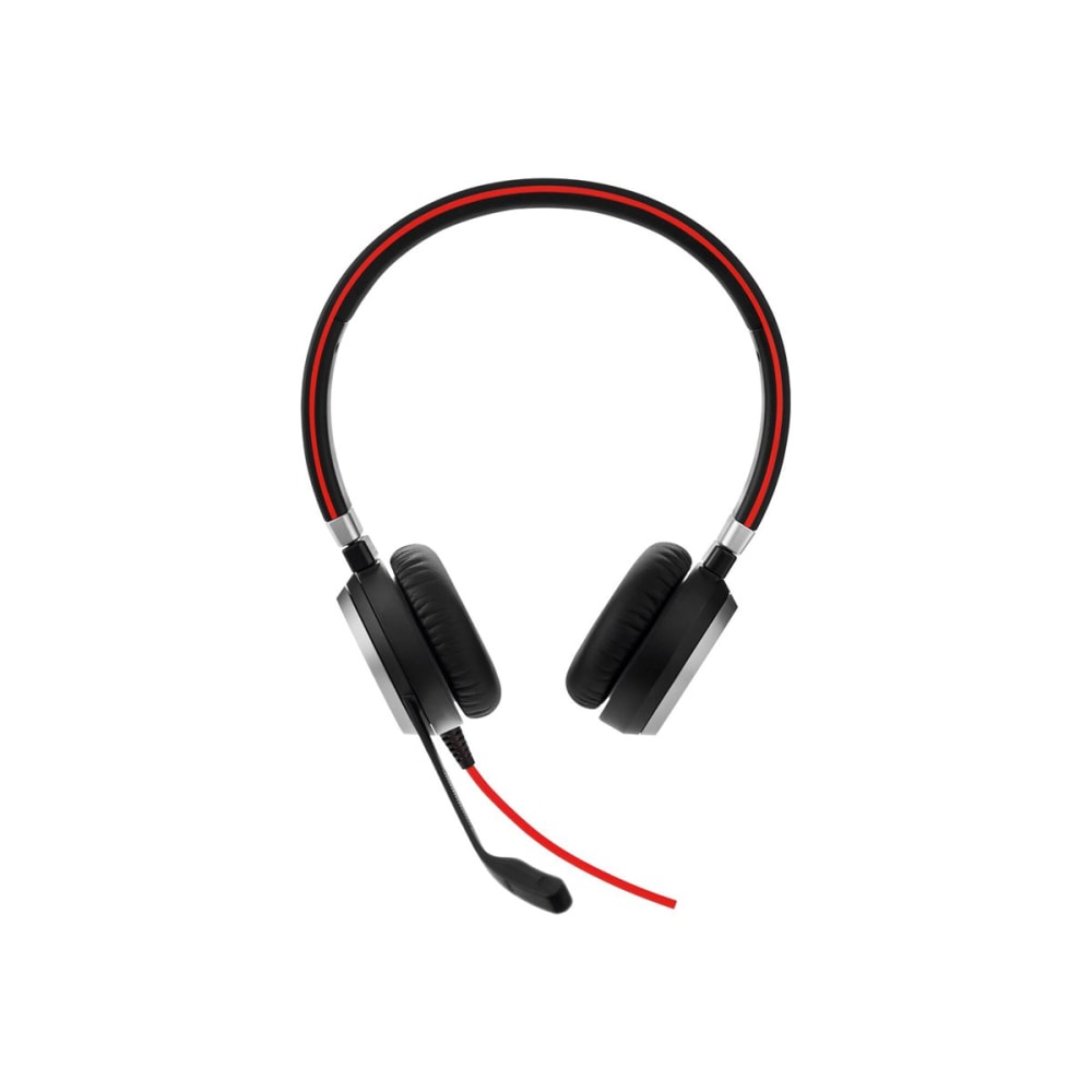 Jabra Evolve 40 MS stereo - Headset - on-ear - wired - USB, 3.5 mm jack - Certified for Skype for Business