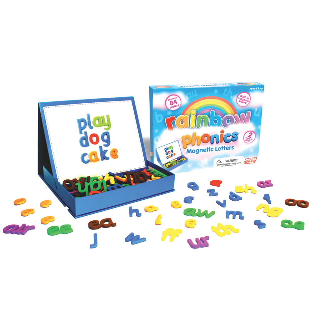 Junior Learning Rainbow Phonics Magnetic Letters, Grades K - 2, Set Of 85 Pieces