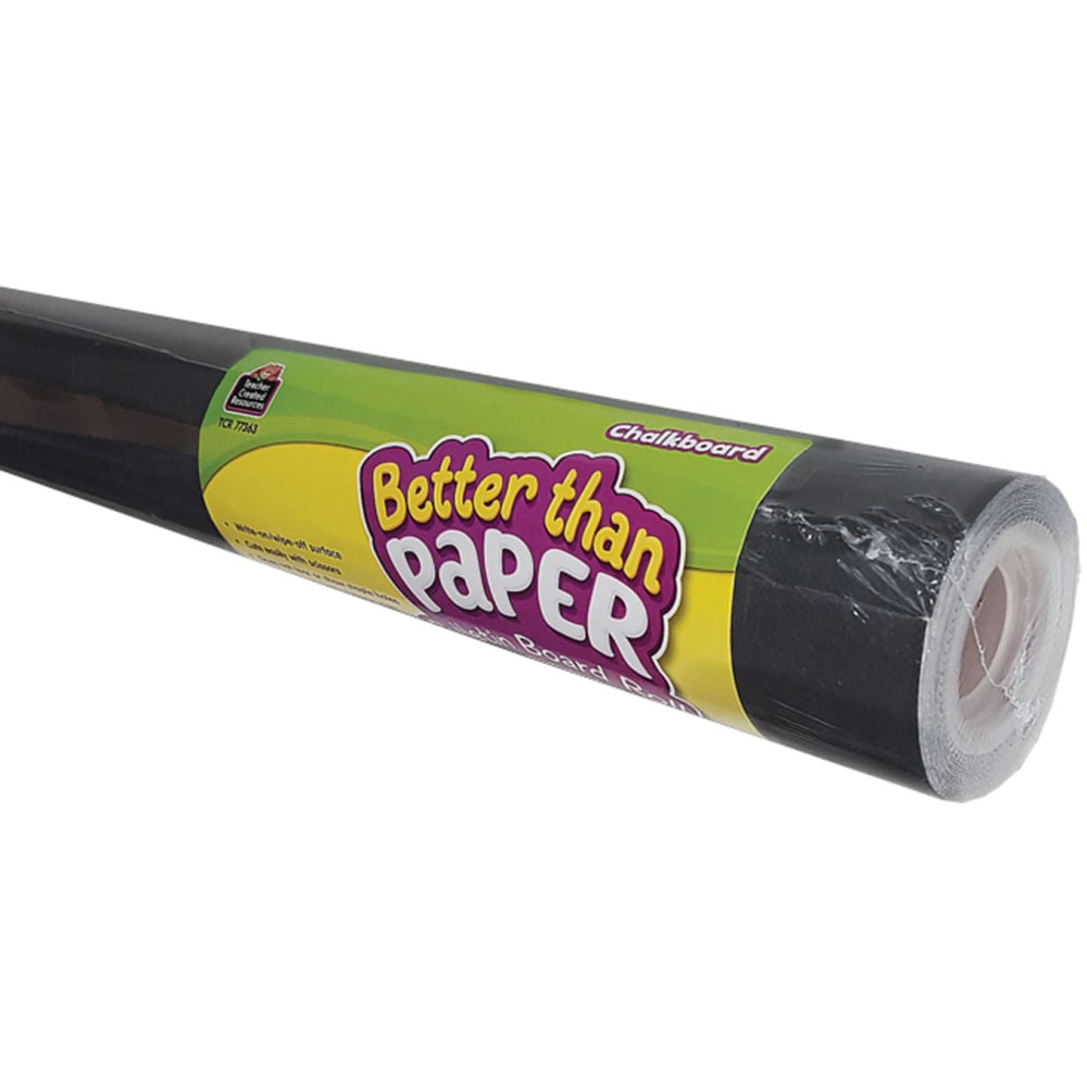 Teacher Created Resources Better Than Paper Bulletin Board Paper Rolls, 4ft x 12ft, Chalkboard, Pack Of 4 Rolls