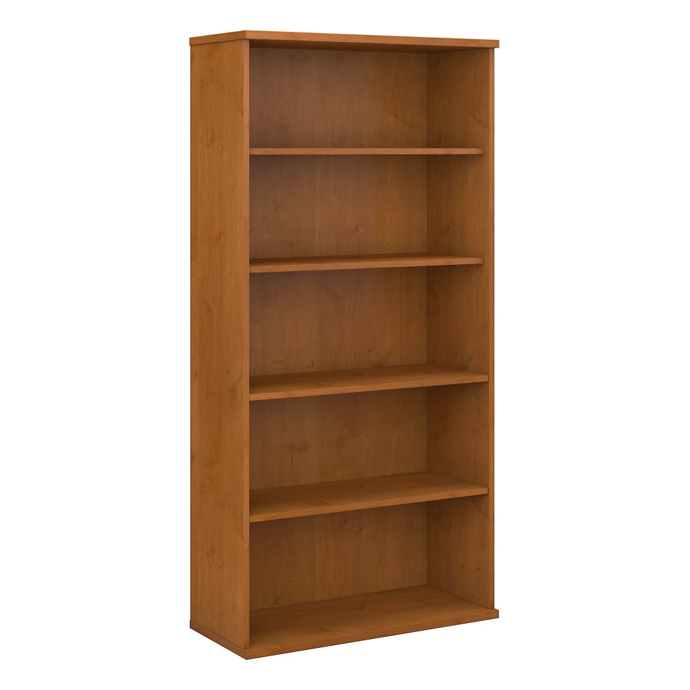 Bush Business Furniture Components 73inH 5-Shelf Bookcase, Natural Cherry, Standard Delivery