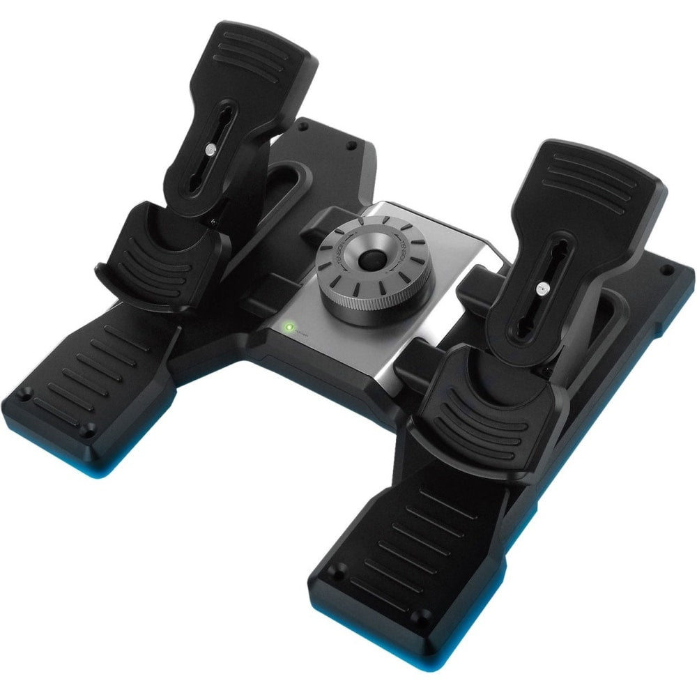 Saitek Flight Rudder Pedals Professional Simulation Rudder Pedals with Toe Brake - Cable - USB - PC - 5.91 ft Cable