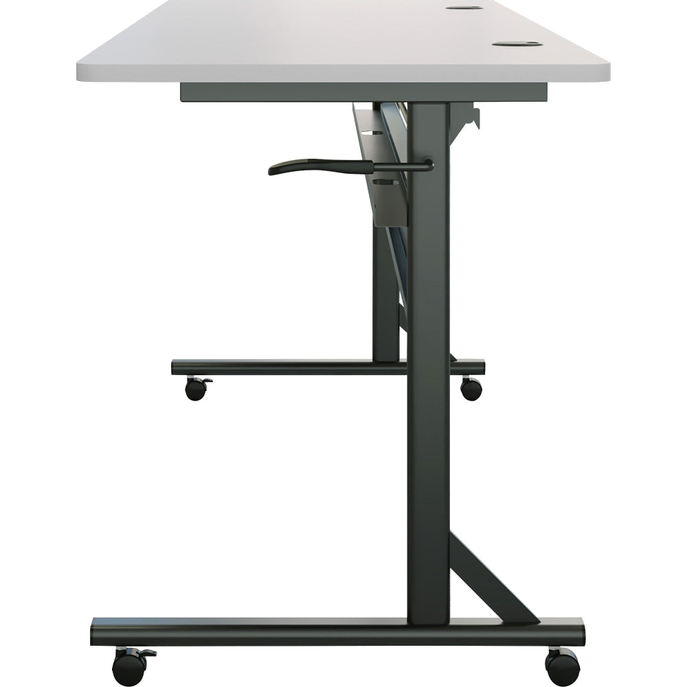 Lorell Shift 2.0 Flip & Nesting Mobile Table, 29-1/2inH x 72inW x 24inD, Gray/Black