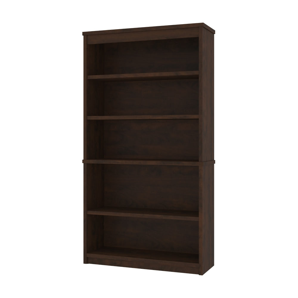 Bestar Universel 66inH 5-Shelf Bookcase, Chocolate