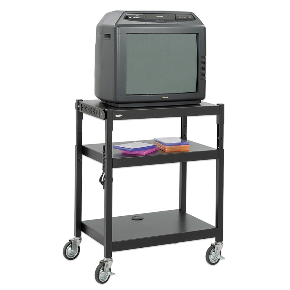 Safco 36in-Tall Height-Adjustable Audio/Visual Cart