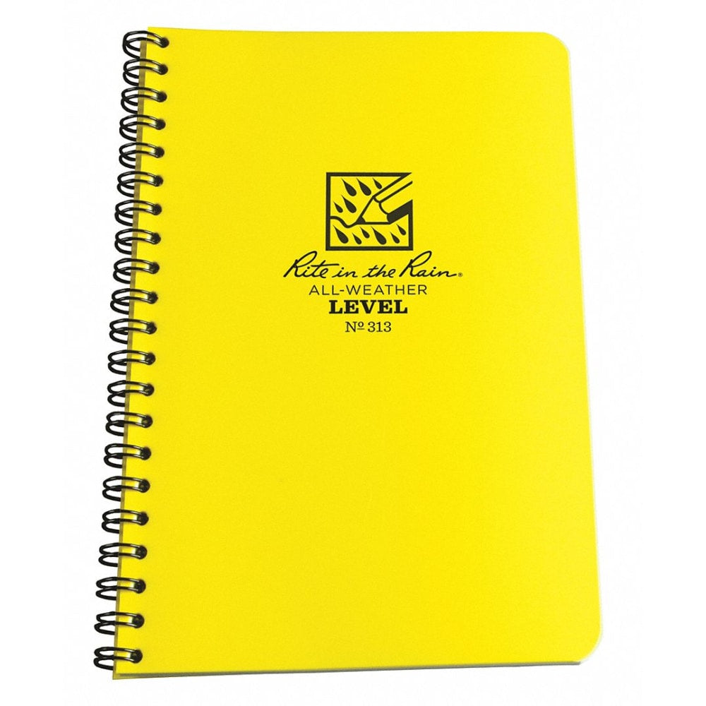 Rite in the Rain All-Weather Spiral Notebooks, 4-5/8in x 7in, Yellow, Pack Of 12 Notebooks