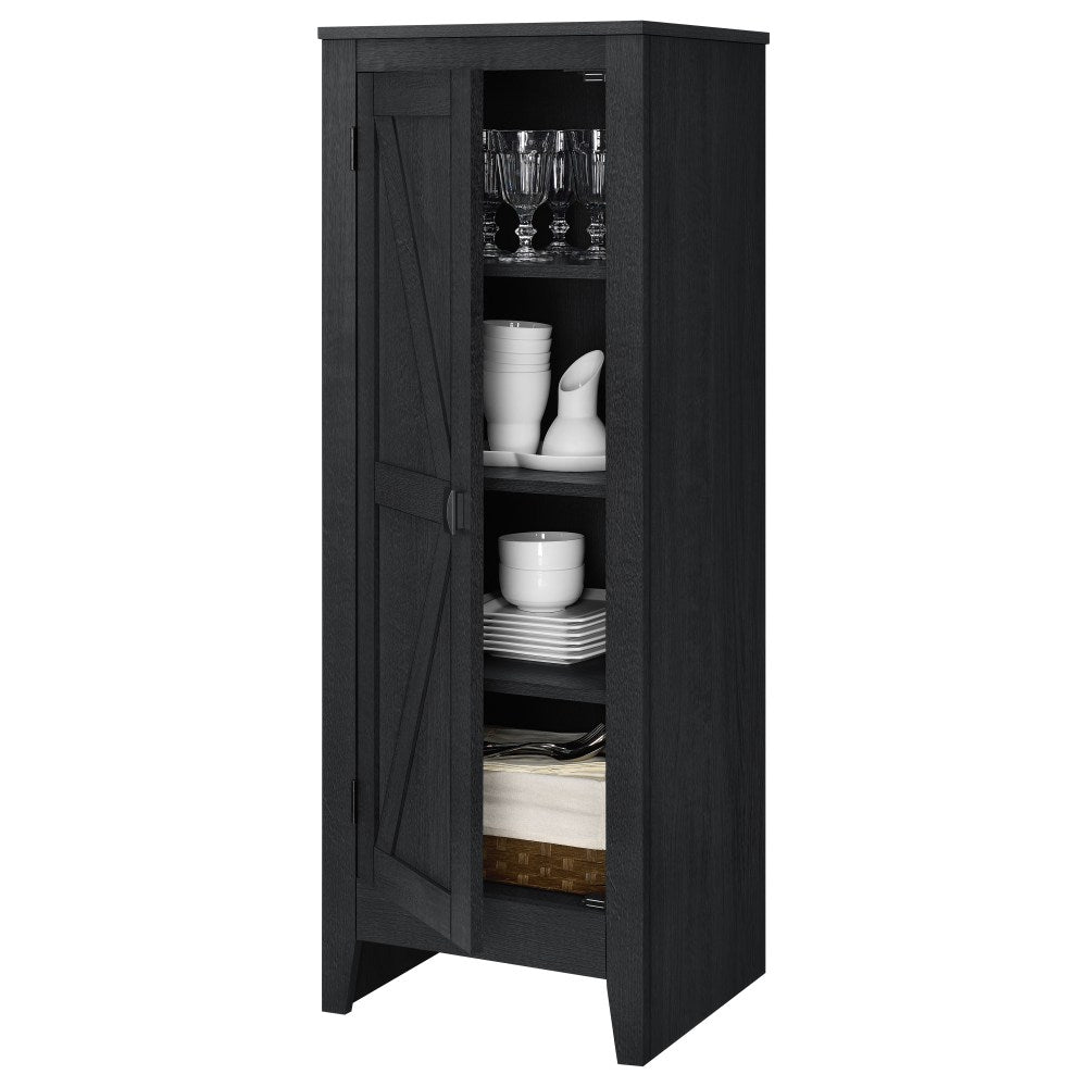 Ameriwood Home Farmington Storage Cabinet, 47-13/16inH x 17-1/4inW x 15-13/16inD, Black